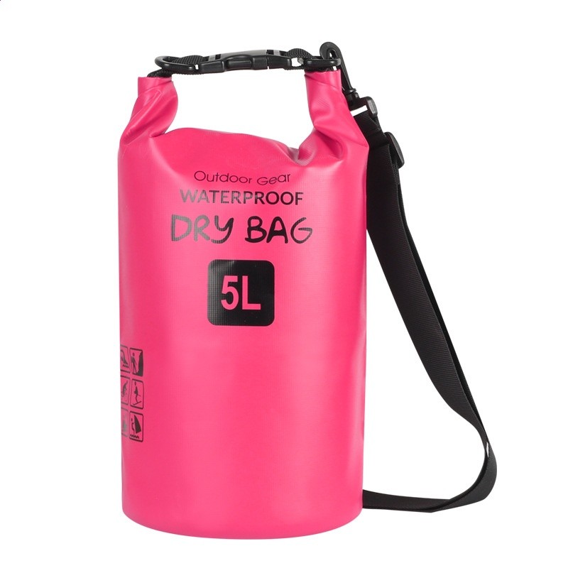 現貨PVC防水桶包 戶外游泳潛水登山露營防水袋5L10L20L30L防水包-規格圖5