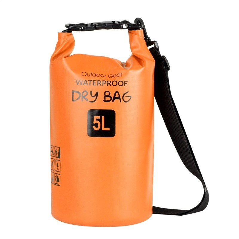 現貨PVC防水桶包 戶外游泳潛水登山露營防水袋5L10L20L30L防水包-規格圖5
