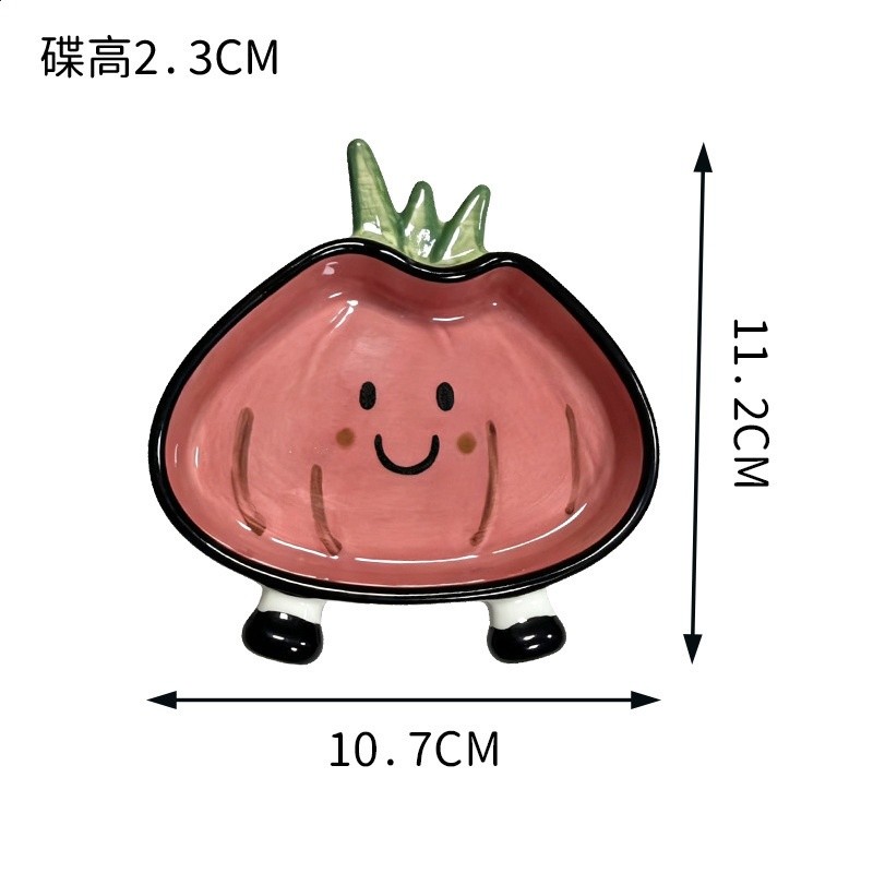 創意卡通蔬菜造型味碟餐具家用火鍋蘸料碟陶瓷小碟子醬油醋碟批發-規格圖5