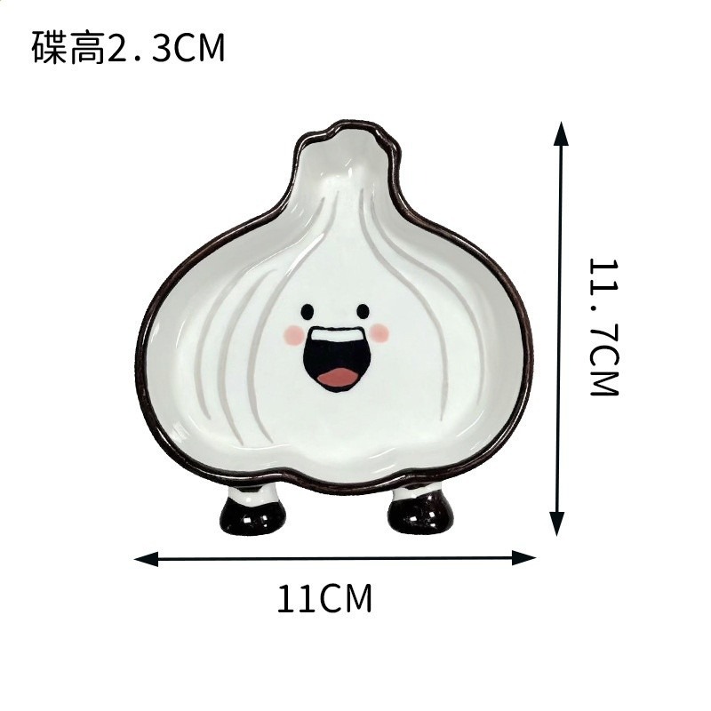 創意卡通蔬菜造型味碟餐具家用火鍋蘸料碟陶瓷小碟子醬油醋碟批發-規格圖5