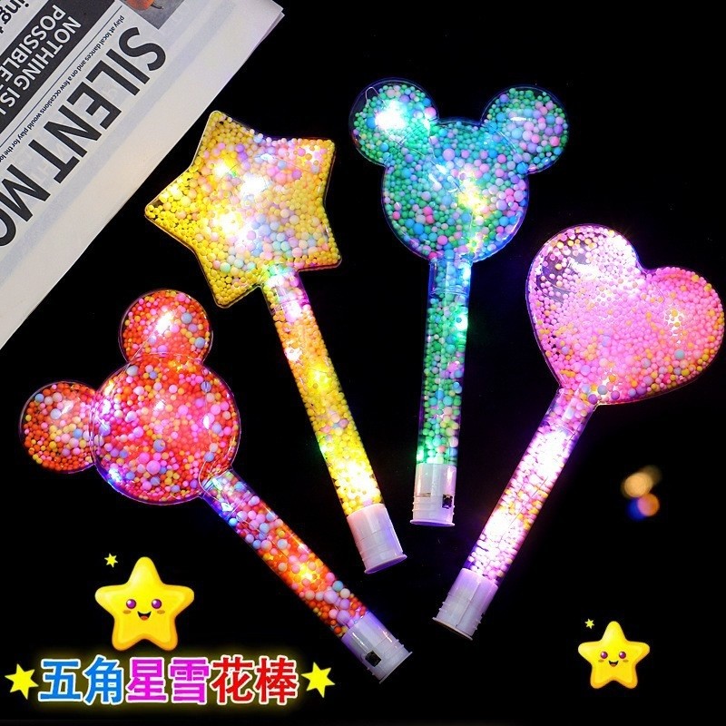 擺攤爆款小商品七彩雪花發光棒兒童發光玩具小禮品演唱會應援棒批-細節圖2