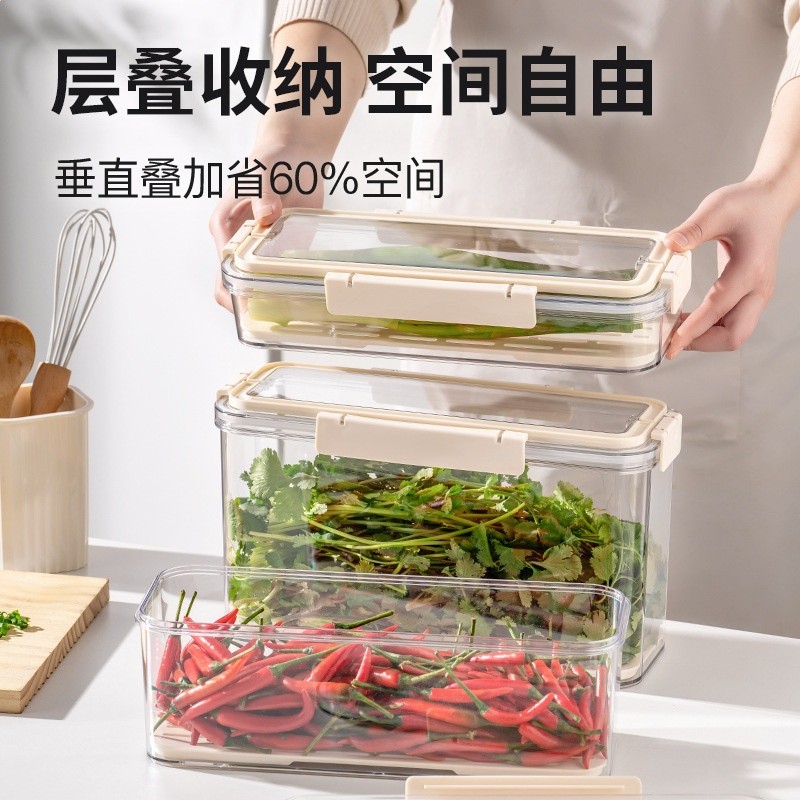 小蔥香菜保鮮盒冰箱收納盒食品級蔥薑蒜掛麵條蔬菜整理儲物用神器-細節圖3