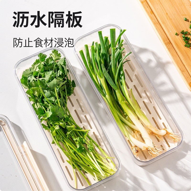 小蔥香菜保鮮盒冰箱收納盒食品級蔥薑蒜掛麵條蔬菜整理儲物用神器-細節圖4