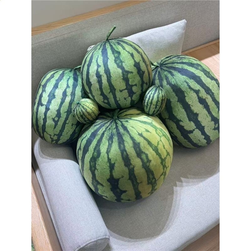 模擬水果大西瓜抱枕毛絨玩具夏天玩偶公仔布娃娃兒童生日禮物女-細節圖3