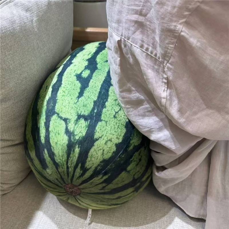 模擬水果大西瓜抱枕毛絨玩具夏天玩偶公仔布娃娃兒童生日禮物女-細節圖5