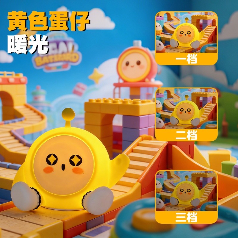 卡通鴨子感應矽膠夜燈 親膚軟膠兒童睡眠燈閨蜜情侶禮物工廠直供-規格圖5