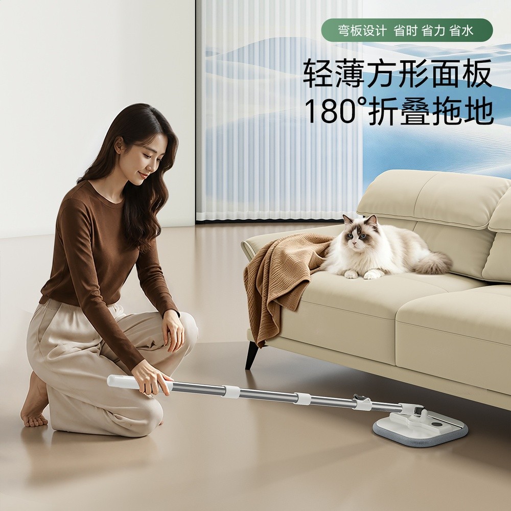 源頭工廠淨汙分離拖把桶好神拖懶人拖地旋轉拖把免手洗家用MOP-細節圖4