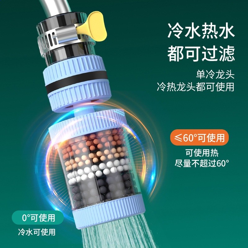 360°旋轉萬能介面可拆洗水龍頭過濾器家用自來水防濺花灑通用淨-細節圖3