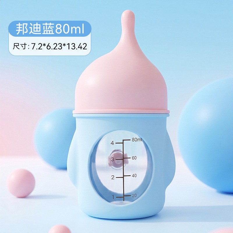 狗狗奶瓶仿生防嗆奶瓶新生幼犬幼貓矽膠玻璃喝奶可視刻度寵物奶瓶-規格圖5