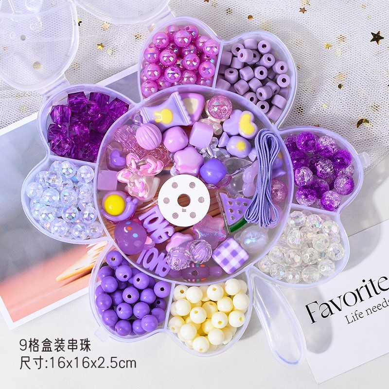 兒童串珠diy禮盒 兒童手工串珠女童益智玩具手鍊項鍊 串珠材料包-規格圖5
