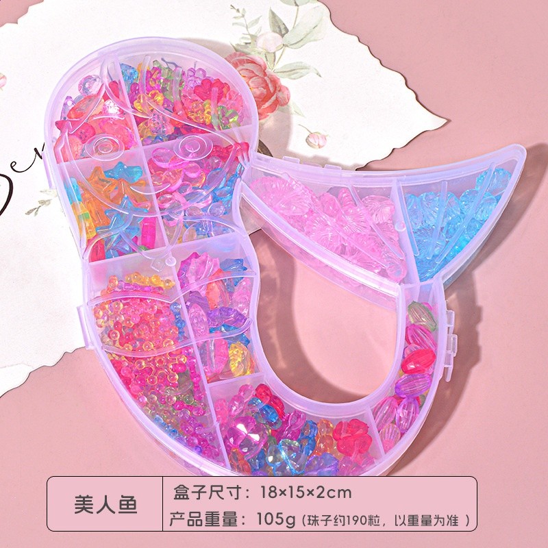 兒童串珠女孩玩具益智手工diy製作材料包手鍊項鍊飾品卡通禮盒-規格圖5