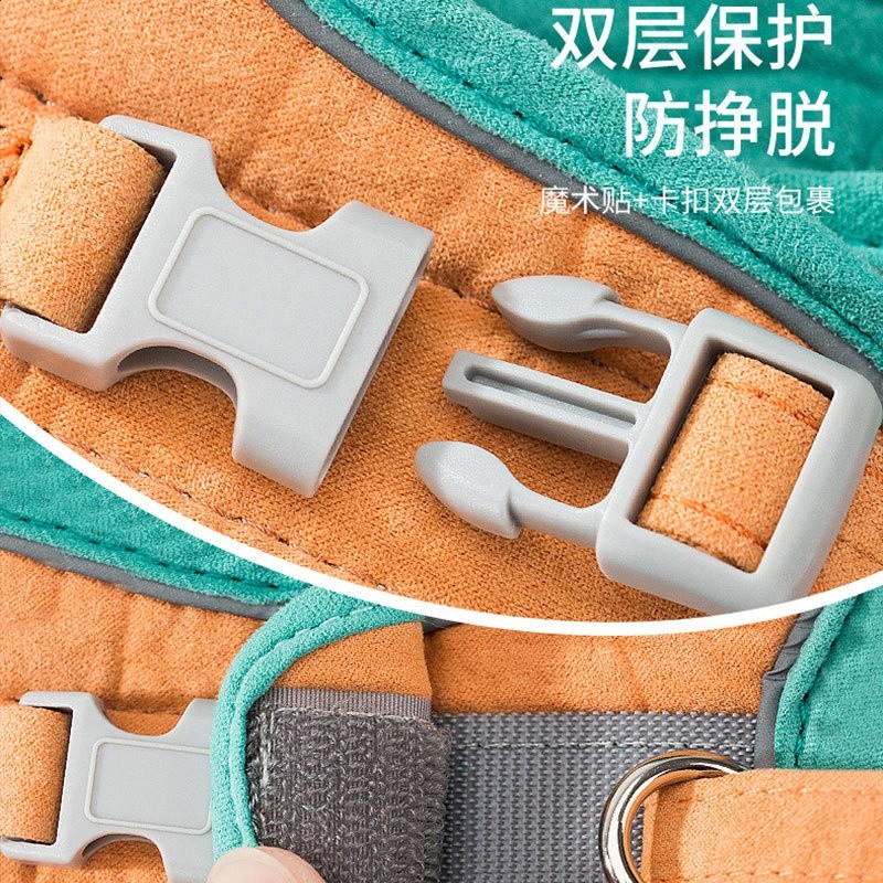 可愛外出貓咪背心式牽引繩胸揹帶防掙脫狗狗牽引繩遛貓遛狗專用繩-細節圖4
