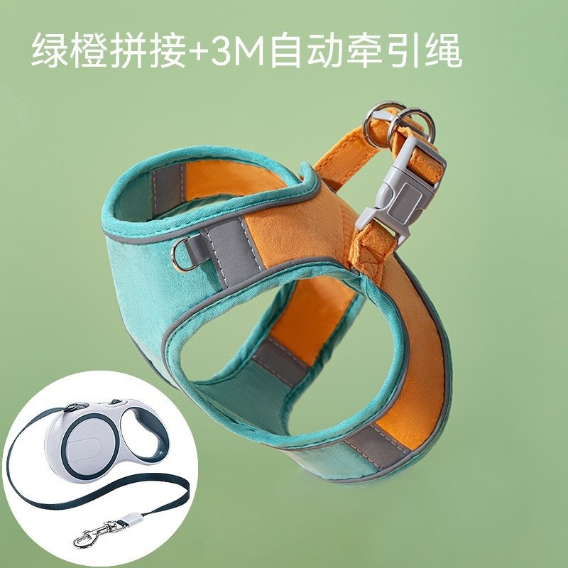 可愛外出貓咪背心式牽引繩胸揹帶防掙脫狗狗牽引繩遛貓遛狗專用繩-規格圖5