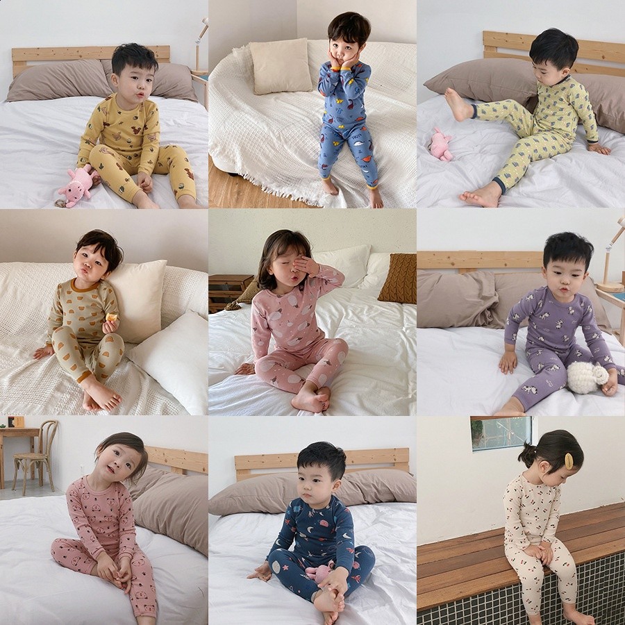 兒童卡通羊毛拉架磨毛家居服男女童棉內衣寶寶秋冬睡衣秋衣褲套裝-細節圖2