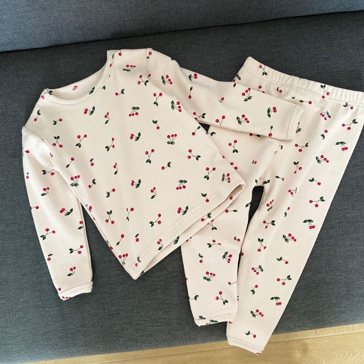 兒童卡通羊毛拉架磨毛家居服男女童棉內衣寶寶秋冬睡衣秋衣褲套裝-規格圖5