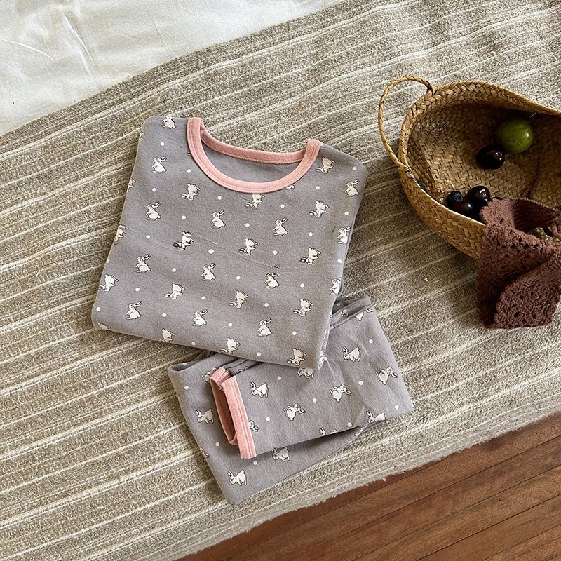 艾摩貝貝兒童睡衣秋冬A類羊毛拉架家居服男女童純棉卡通內衣套裝-規格圖5