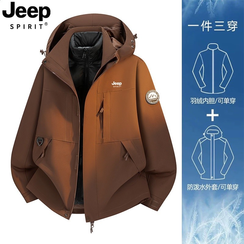 Jeep秋冬衝鋒衣女小個子超好看三合一兩件套防水戶外外套2026新款-規格圖5