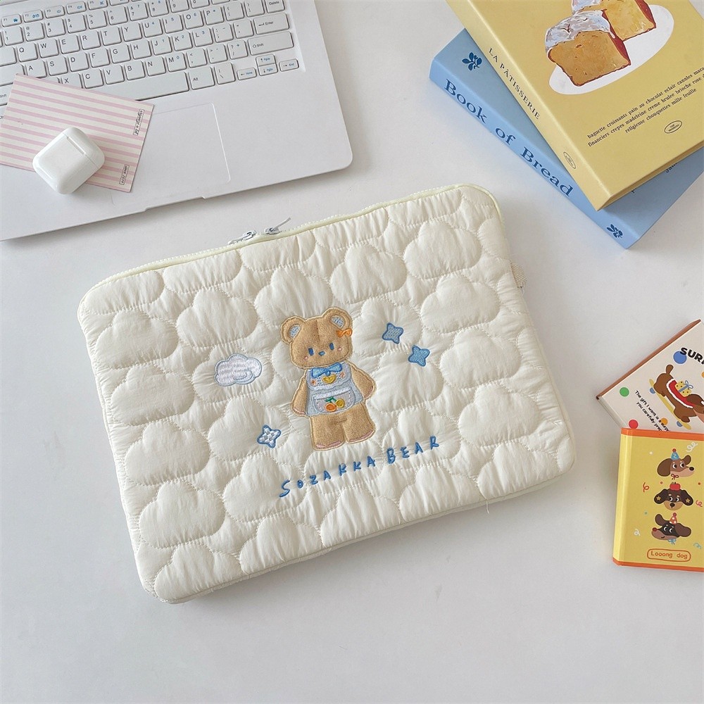 58272  ins柔軟雲朵卡通刺繡ipad平板電腦包13/14寸筆記本收納包-規格圖1