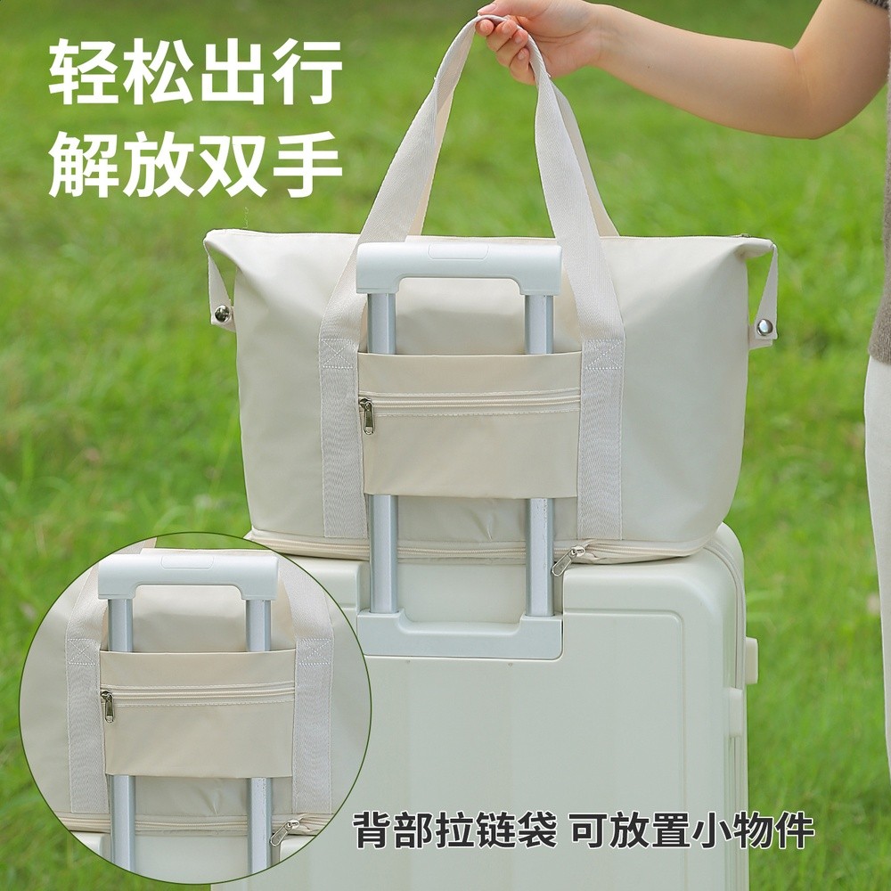 旅行包女乾溼分離收納袋運動便攜手提輕便收納包健身包防水行李袋-細節圖3
