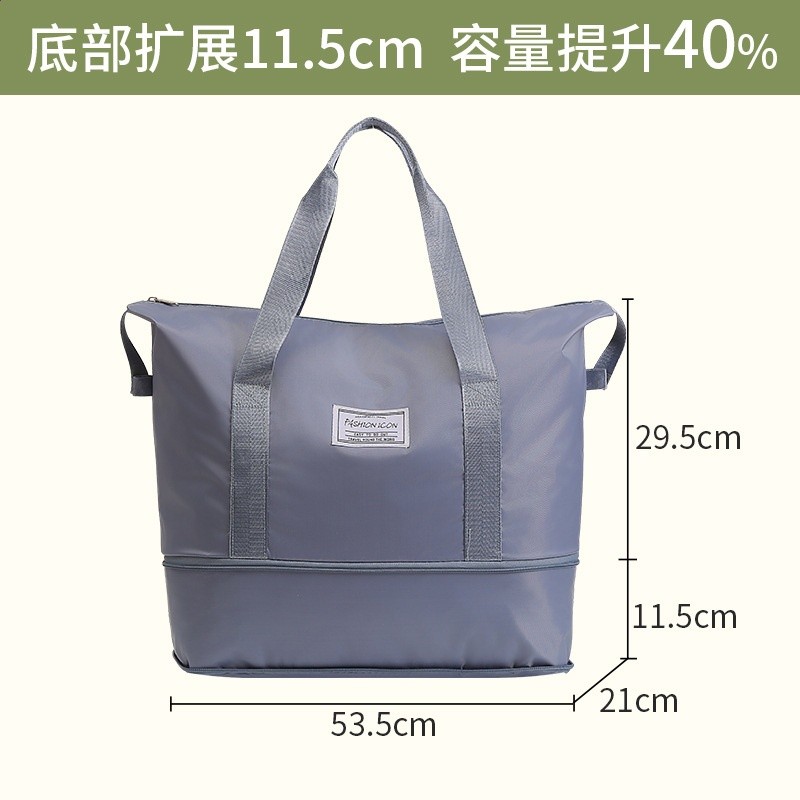 旅行包女乾溼分離收納袋運動便攜手提輕便收納包健身包防水行李袋-規格圖5