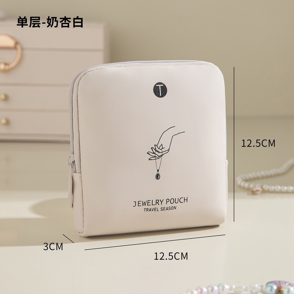 CH首飾包便攜小巧輕奢耳環手鍊飾品收納包分格旅行款精緻首飾袋-規格圖5