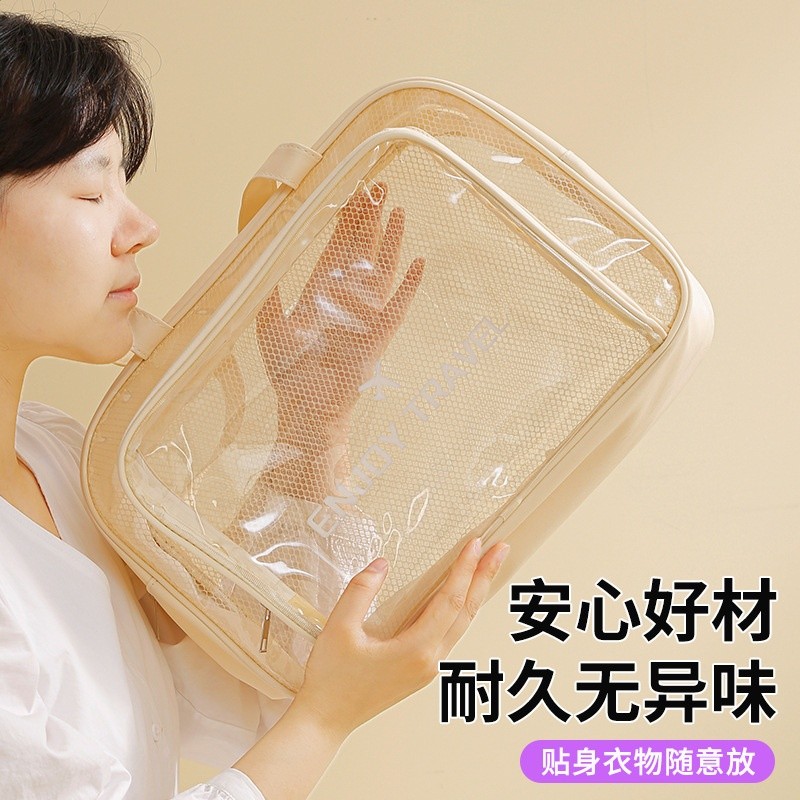 洗漱包多功能網格防水旅行收納游泳包大容量帶鞋倉便攜化妝收納包-細節圖2