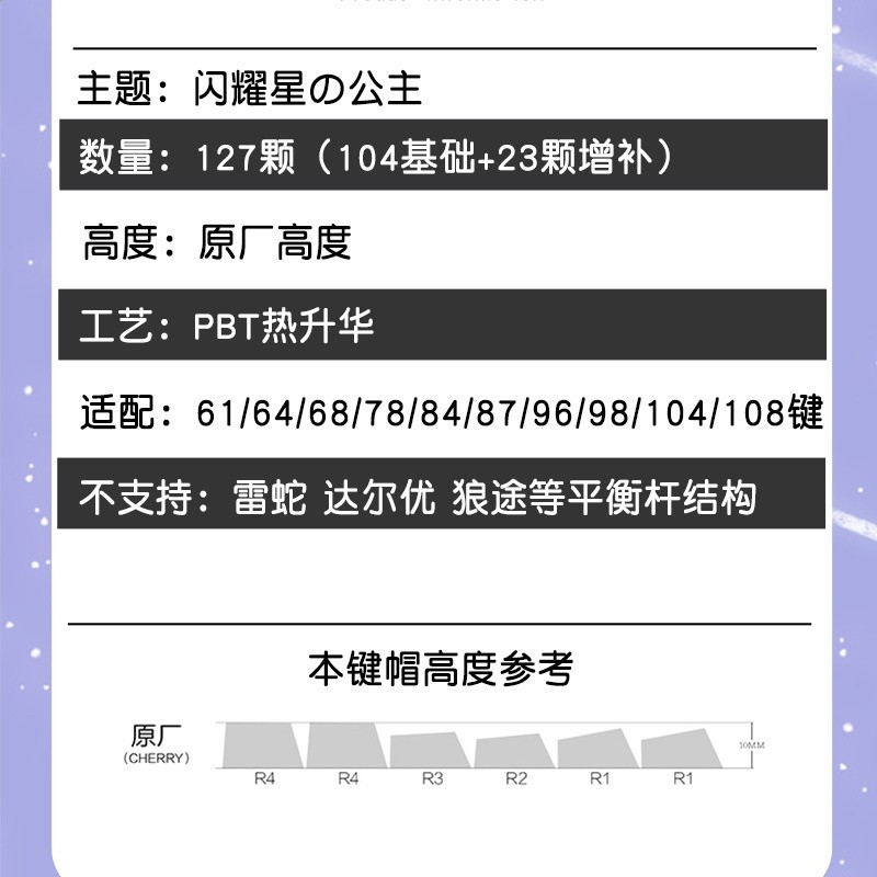 PBT熱昇華主題機械鍵盤鍵帽側刻透光鍵帽客制個性高顏值動漫全套-細節圖2