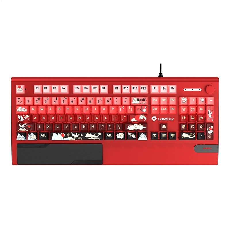 狼途K1000鍵盤104鍵有線PBT熱昇華青軸RGB背光遊戲機械軸-細節圖5