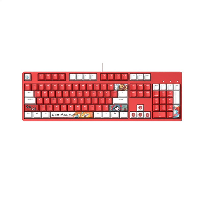 遊戲電競機械鍵盤104鍵青軸有線辦公女生熱插拔筆客製化keyboards-細節圖5