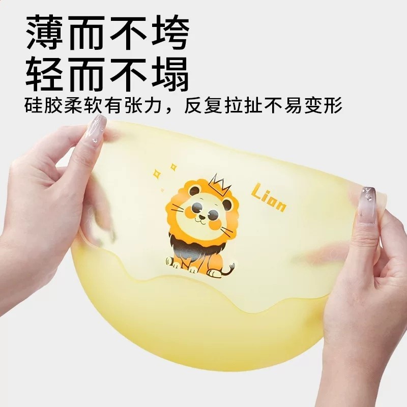 寶寶吃飯超薄矽膠圍兜兒童飯兜嬰兒柔軟輕薄防水圍嘴口水兜口水巾-細節圖3
