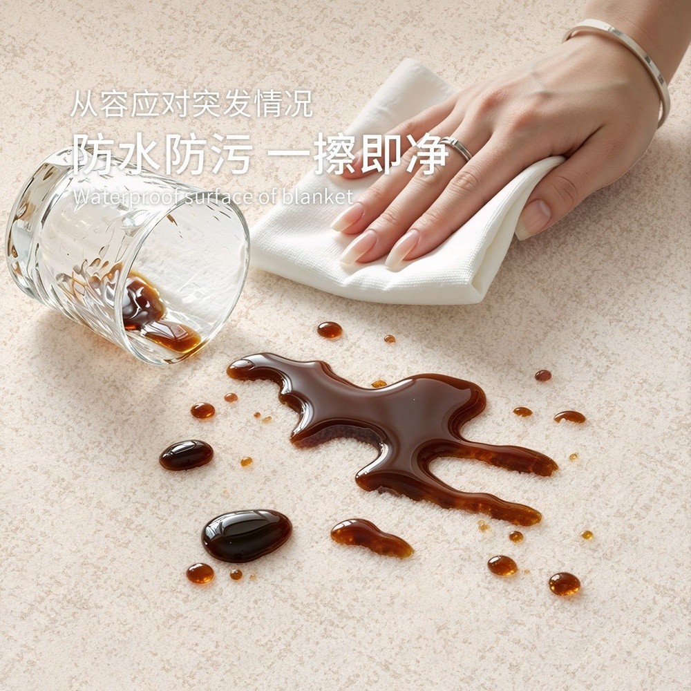 地毯客廳奶油風新款臥室地墊防水防汙輕奢高階家用地毯大面積全鋪-細節圖3