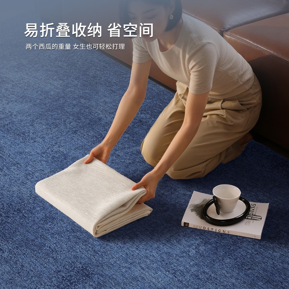 中古風可拆洗地毯客廳輕奢高階沙發隔音墊臥室床邊雙層可機洗地毯-細節圖3