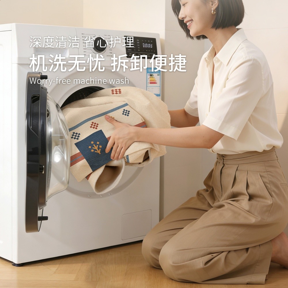 雙層可拆洗地毯客廳易打理多巴胺臥室床邊沙發茶几地墊防水防汙-細節圖4