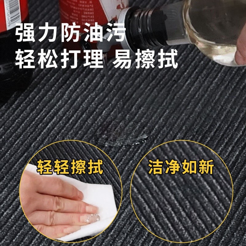 廚房地墊防滑可擦免洗圈絨新款高階吸水吸油可擦長條地毯加厚墊子-細節圖2