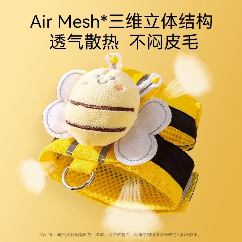 貓咪牽引繩防掙脫外出專用遛貓繩溜貓鏈子狗狗胸揹帶網紅貓貓繩子-細節圖3
