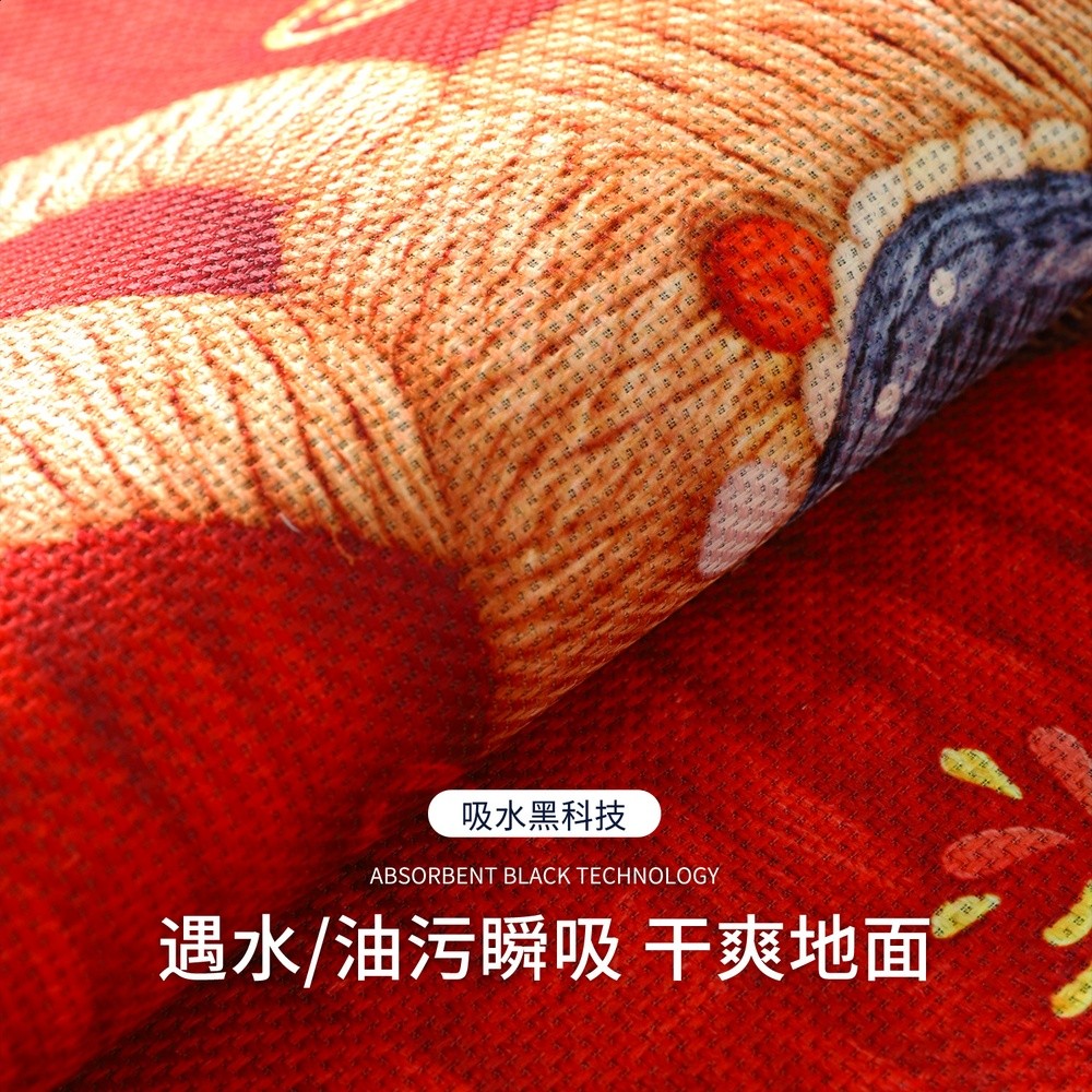 馬年紅色入戶門地墊2026新款喜慶防滑除塵耐磨腳墊玄關大門口地毯-細節圖3