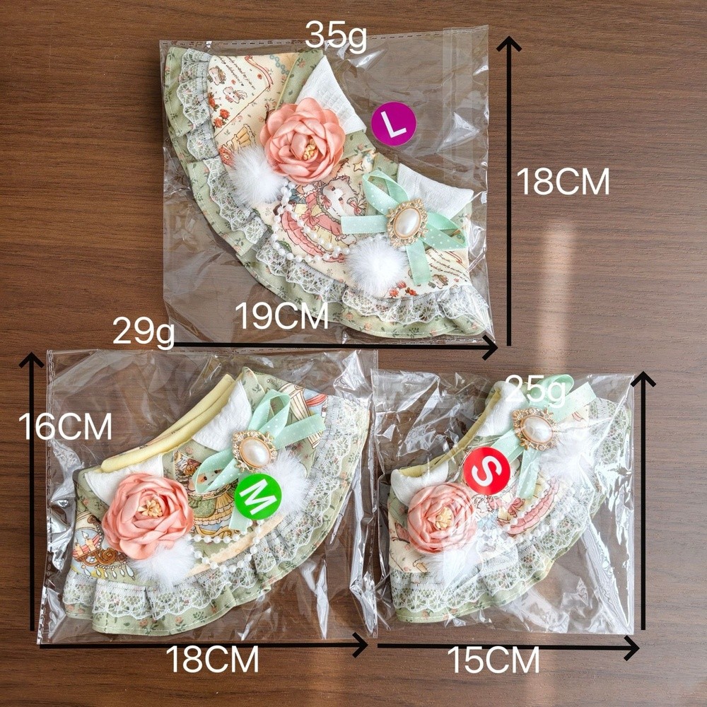 貓咪狗狗山茶花圍脖寵物蕾絲珍珠項圈中小型犬拍照可愛裝飾脖圈-細節圖4