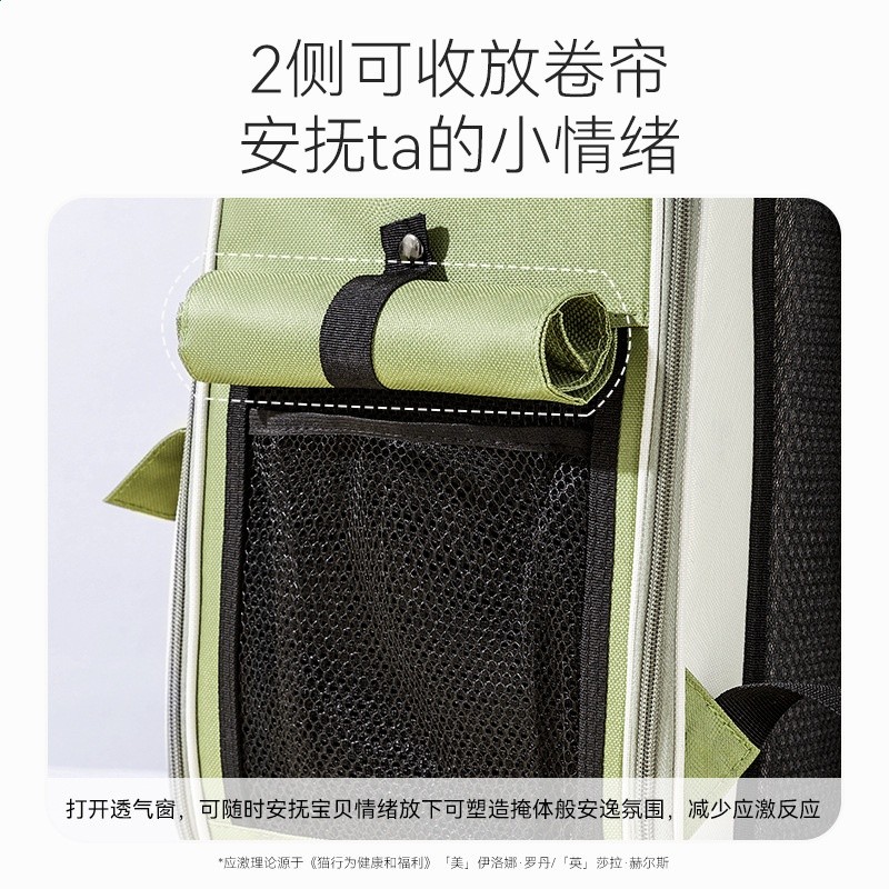 狗狗多樣印花口袋雙肩包四季透氣大容量貓包寵物雙肩包太空艙用品-細節圖4