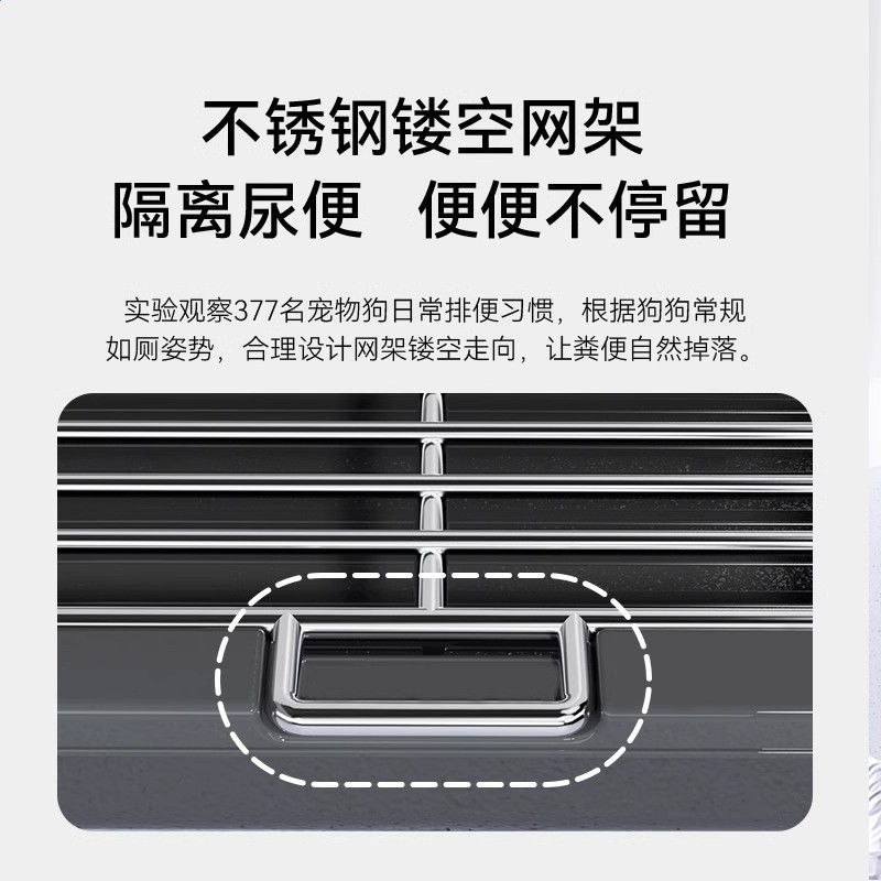 寵物帶圍欄款鐵網狗廁所狗狗大小便便盆泰迪比熊加高公狗母狗便盆-細節圖5