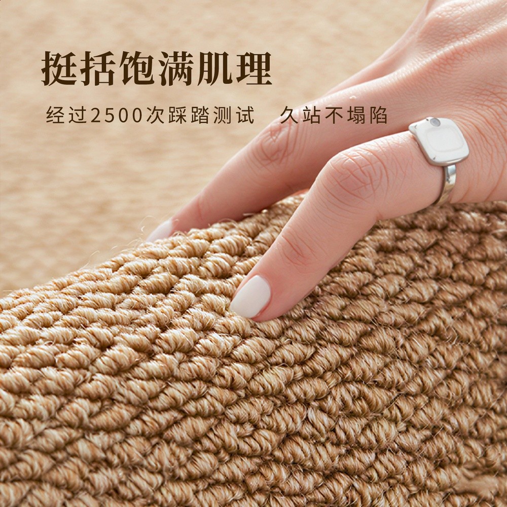 仿劍麻防貓抓入戶門墊高階感可機洗純色地毯防滑耐髒門口家用腳墊-細節圖3