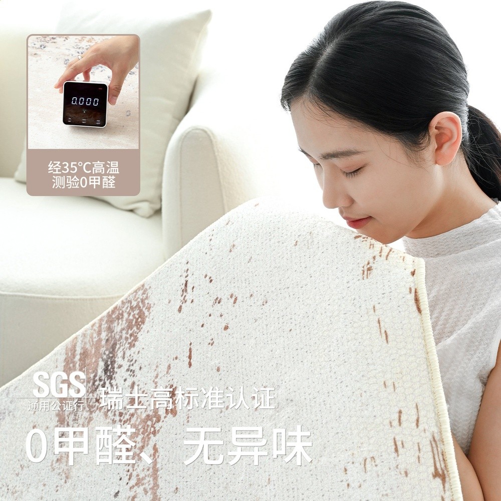 地毯客廳2026新款輕奢高階免洗可擦意式現代簡約防水沙發茶几地墊-細節圖2