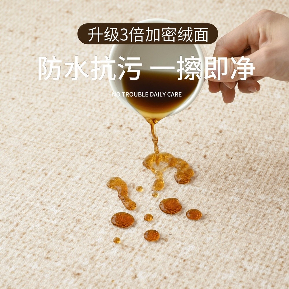 2026新款奶油風地毯客廳輕奢高階感沙發茶几毯防水防汙臥室床邊毯-細節圖2