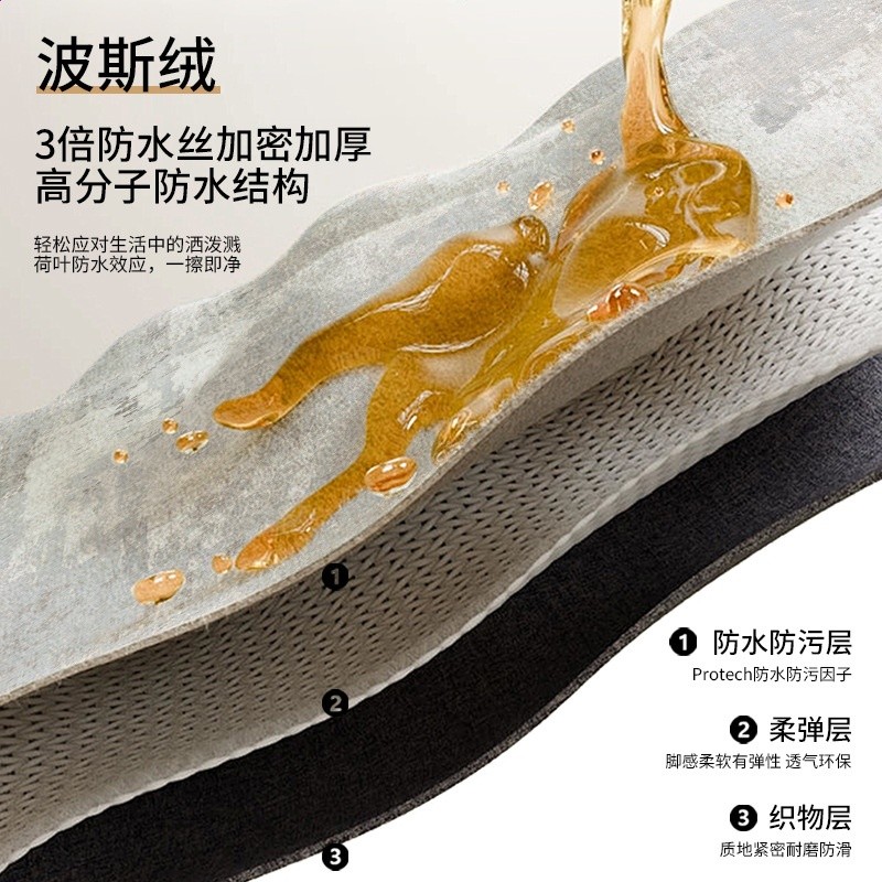 地毯客廳意式極簡免洗可擦防水2026新款臥室床邊毯家用耐髒地墊-細節圖4