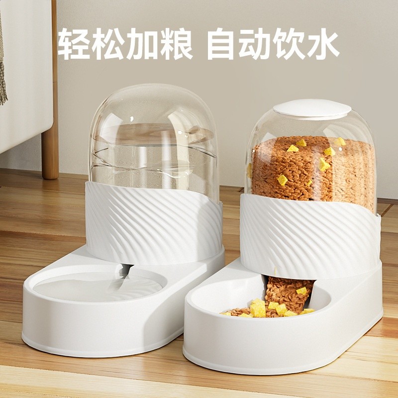 跨境貓咪飲水器自動餵食器飲水貓喝水器狗狗貓碗狗碗組合寵物用品-細節圖2
