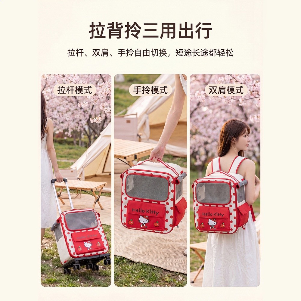 貓包外出便攜貓咪揹包寵物拉桿箱雙肩包多貓神器大容量兩隻航空箱-細節圖3
