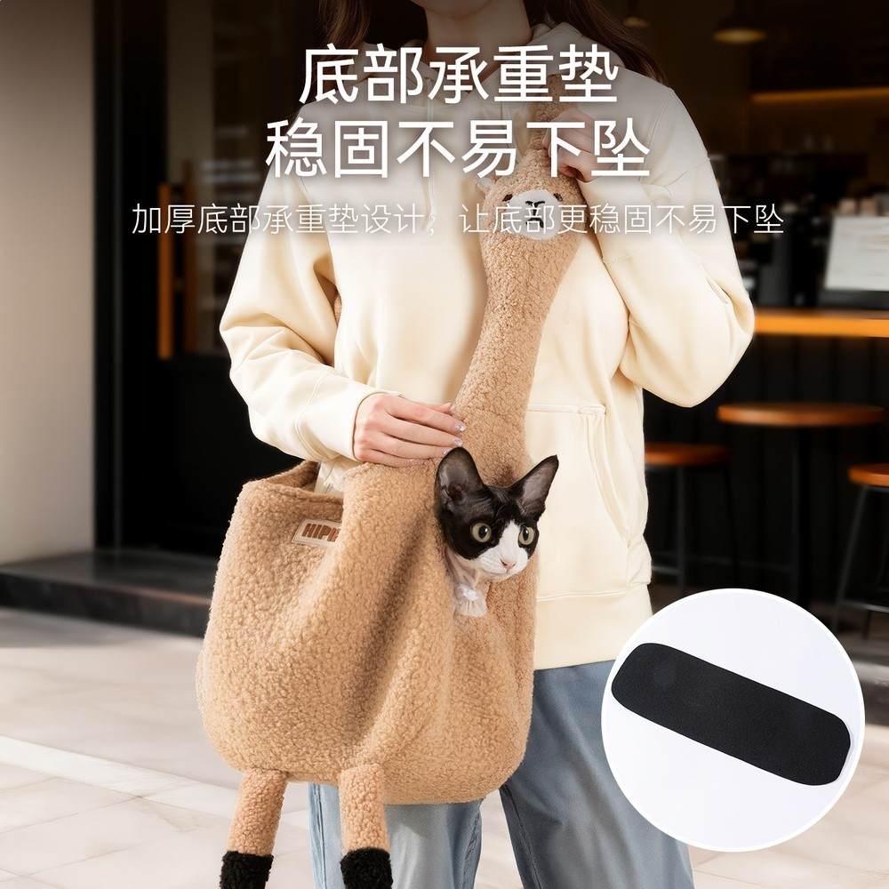 貓包萌趣造型貓咪外出包便攜貓揹包秋冬出行保暖單肩包狗狗寵物包-細節圖3
