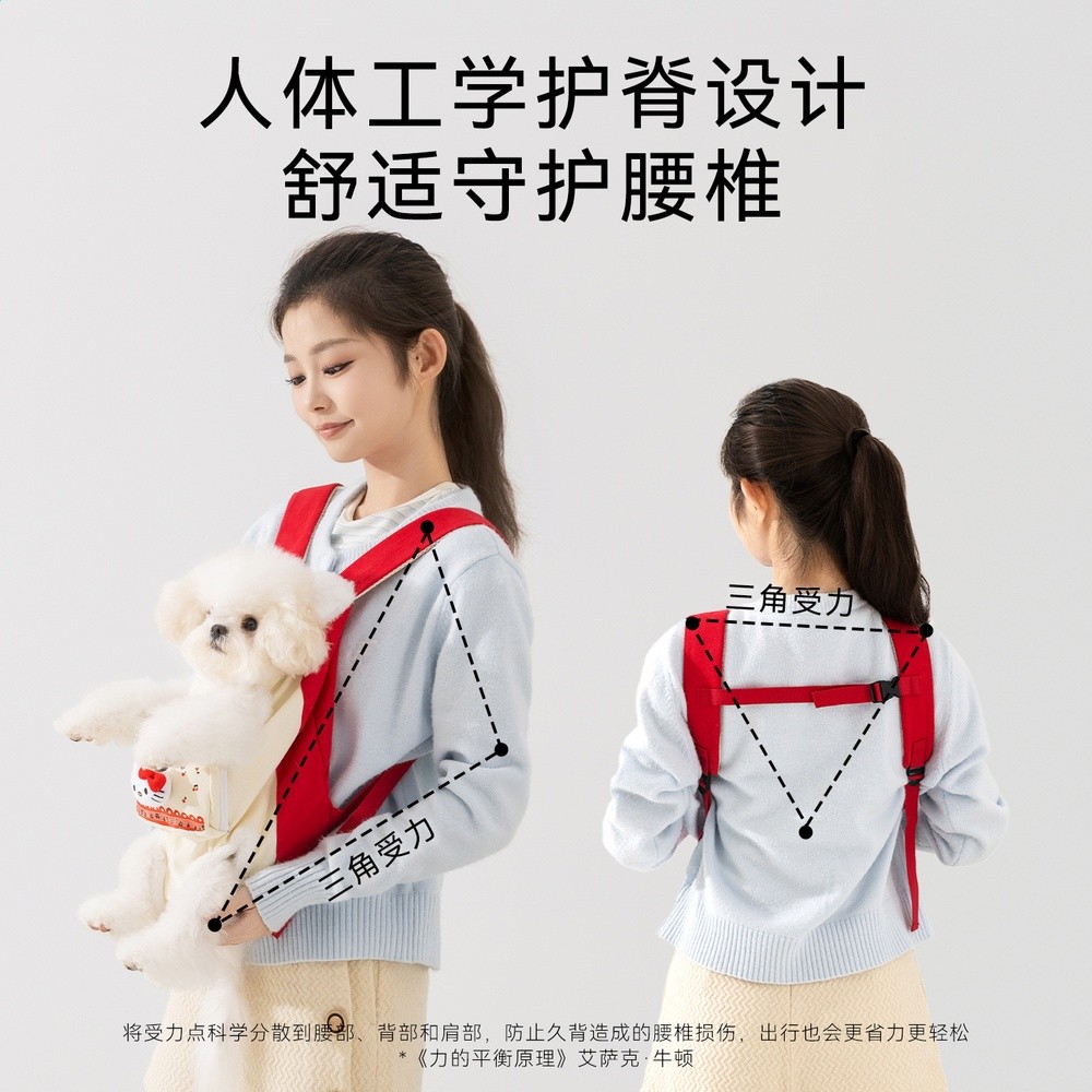 狗包冬季加絨保暖胸前包小型犬外出雙肩外出包狗狗揹包保暖寵物包-細節圖3
