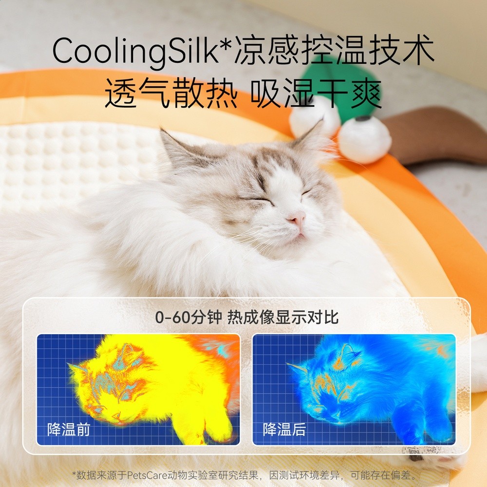 夏季貓咪墊子水果造型涼感全可拆洗幼犬幼貓夏天睡覺狗窩寵物貓窩-細節圖4