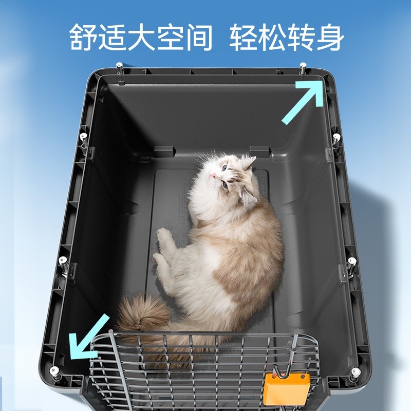 航空箱貓咪狗狗託運箱貓咪外出便攜車載狗籠子中小型犬貓寵物專用-細節圖3