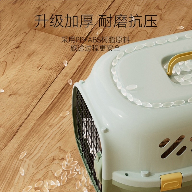 寵物航空箱時尚撞色貓咪外出託運箱車載貓狗籠子外出貓箱便攜貓包-細節圖3